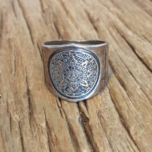 ☀️Sterling Silver Aztec Sun Ring